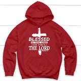 Jeremiah 17:7 blessed is the one who trusts in the Lord hoodie Red / S