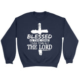 Jeremiah 17:7 blessed is the one who trusts in the Lord sweatshirt Navy / S