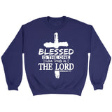 Jeremiah 17:7 blessed is the one who trusts in the Lord sweatshirt Purple / S