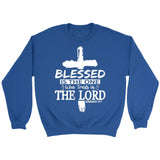 Jeremiah 17:7 blessed is the one who trusts in the Lord sweatshirt Royal / S