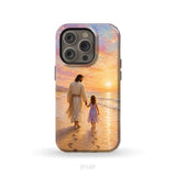 Jesus and a Little Girl on the Beach - Christian Phone Case iPhone 14 Pro / Tough Case