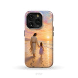 Jesus and a Little Girl on the Beach - Christian Phone Case iPhone 15 Pro / Tough Case