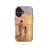 Jesus and a Little Girl on the Beach - Christian Phone Case iPhone 16 / Tough Case