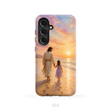 Jesus and a Little Girl on the Beach - Christian Phone Case Samsung Galaxy S24 / Tough Case