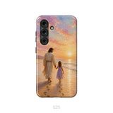 Jesus and a Little Girl on the Beach - Christian Phone Case Samsung Galaxy S25 / Tough Case