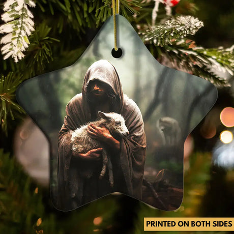 Jesus Carrying Lost Sheep Ornament