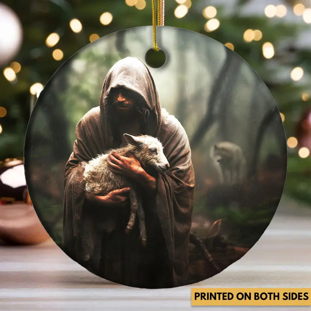Jesus Carrying Lost Sheep Ornament