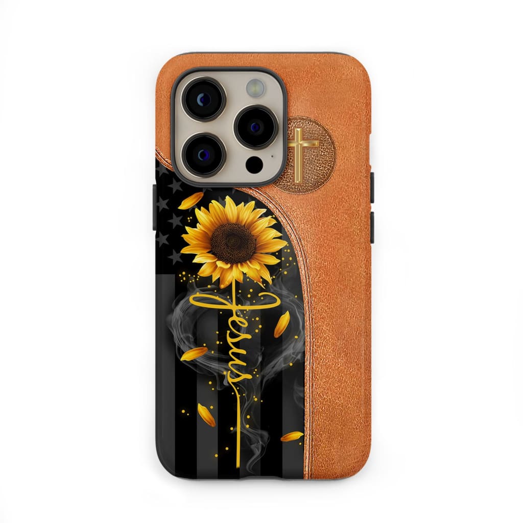 Jesus cross sunflower phone case