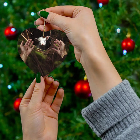 Jesus’ Hand Reaching Out to Rescue a Lamb Ornament
