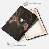 Faith-based wall art of Jesus’ hand and the lost lamb, an uplifting Christian decor piece for any room.