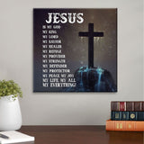 Christian wall art featuring "Jesus Is My Everything," perfect faith-based home decor for believers.