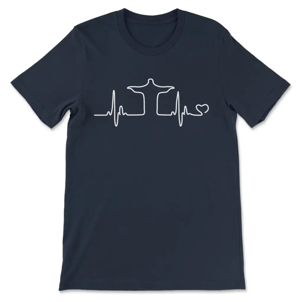 Jesus Heartbeat T-shirt Navy / S
