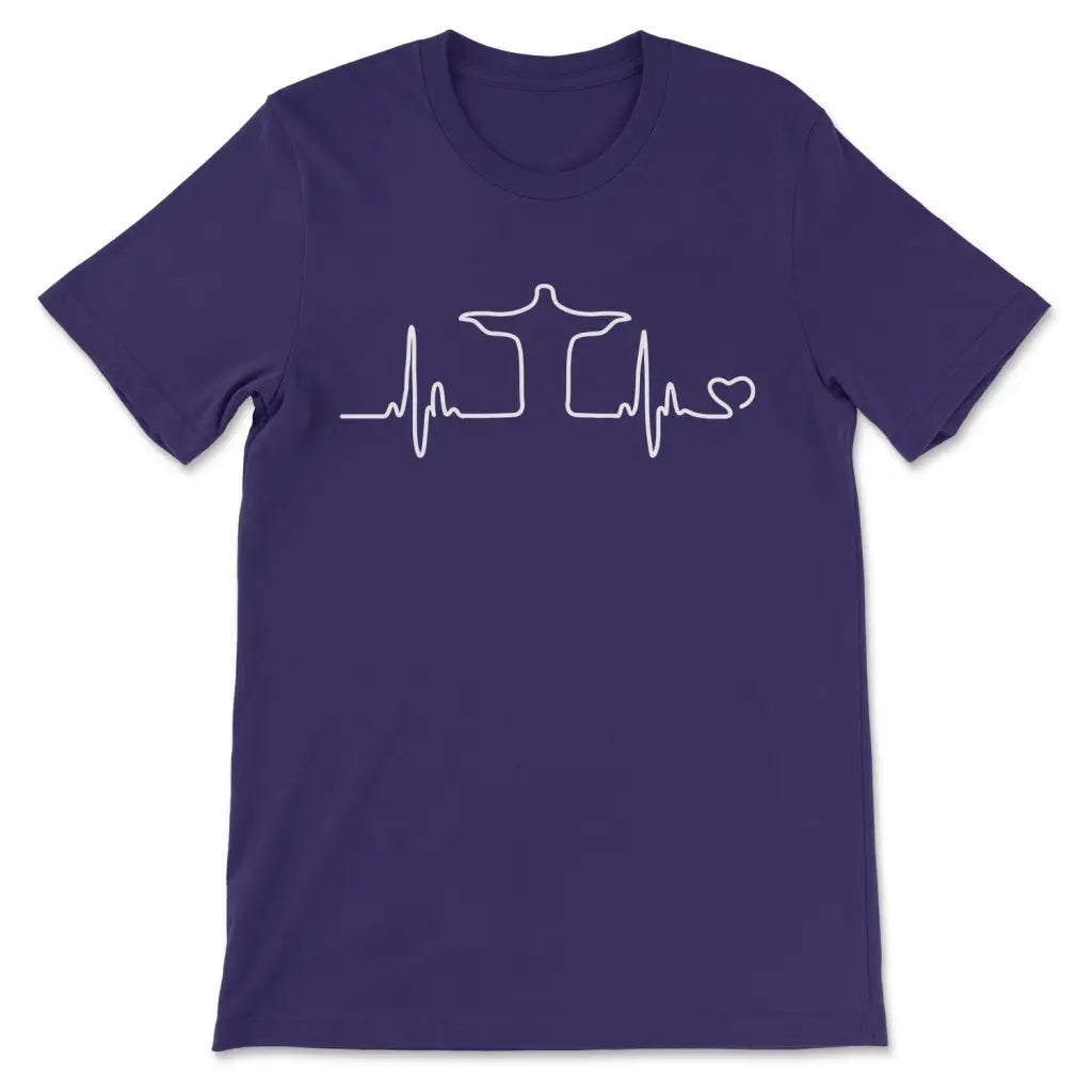 Jesus Heartbeat T-shirt Team Purple / S