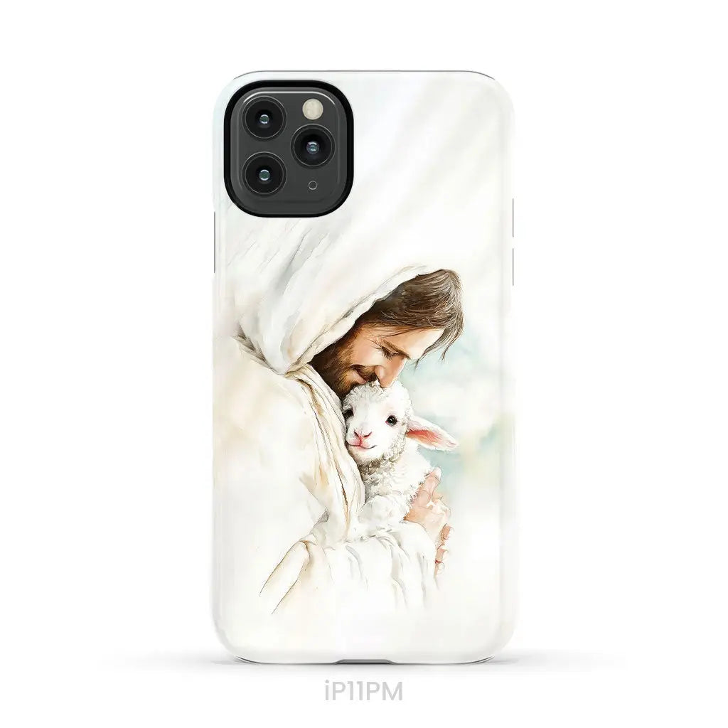 Jesus Holding the Lost Lamb – Good Shepherd Christian Phone Case iPhone 11 Pro Max / Tough Case