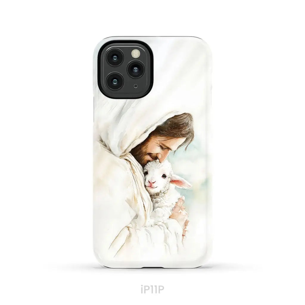 Jesus Holding the Lost Lamb – Good Shepherd Christian Phone Case iPhone 11 Pro / Tough Case