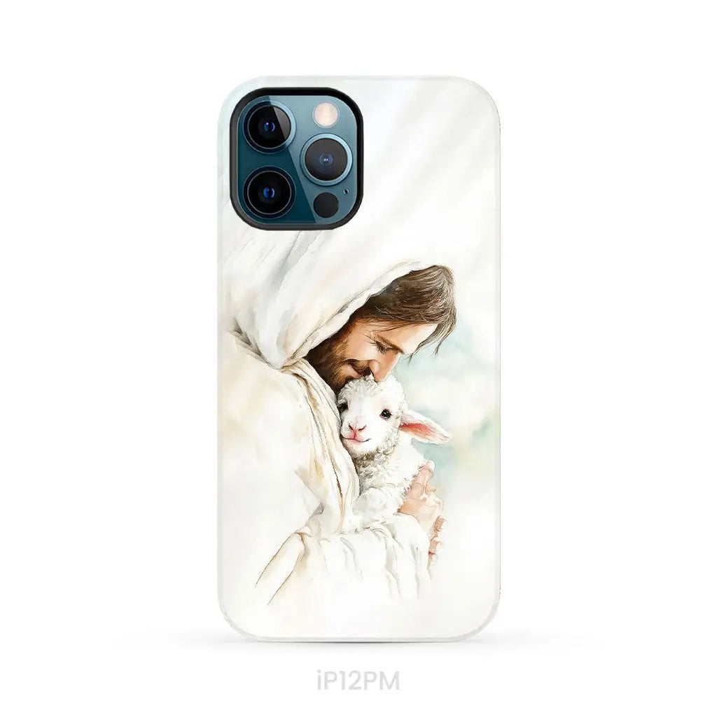 Jesus Holding the Lost Lamb – Good Shepherd Christian Phone Case iPhone 12 Pro Max / Tough Case