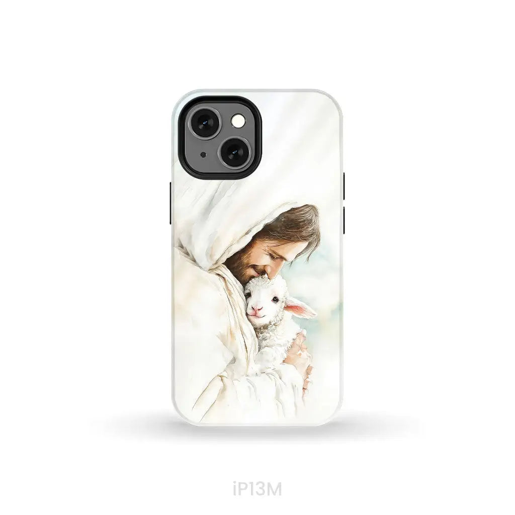 Jesus Holding the Lost Lamb – Good Shepherd Christian Phone Case iPhone 13 Mini / Tough Case