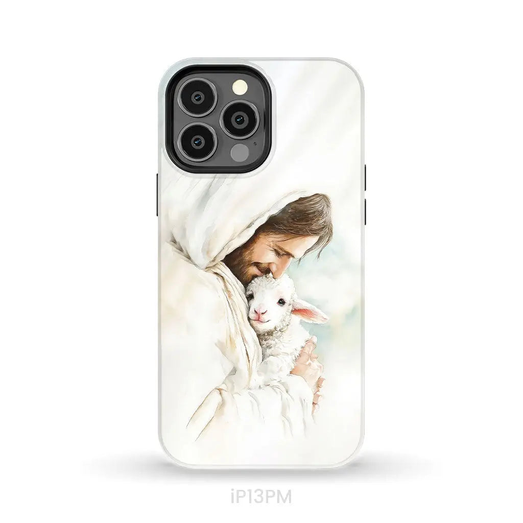 Jesus Holding the Lost Lamb – Good Shepherd Christian Phone Case iPhone 13 Pro Max / Tough Case
