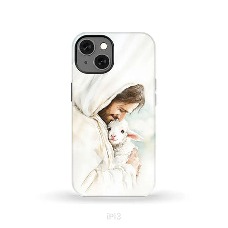Jesus Holding the Lost Lamb – Good Shepherd Christian Phone Case iPhone 13 / Tough Case