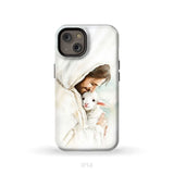 Jesus Holding the Lost Lamb – Good Shepherd Christian Phone Case iPhone 14 / Tough Case