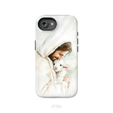 Jesus Holding the Lost Lamb – Good Shepherd Christian Phone Case iPhone 16e / Tough Case