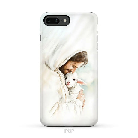 Jesus Holding the Lost Lamb – Good Shepherd Christian Phone Case iPhone 8 Plus / Tough Case