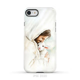 Jesus Holding the Lost Lamb – Good Shepherd Christian Phone Case iPhone SE 2020 / Tough Case