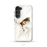 Jesus Holding the Lost Lamb – Good Shepherd Christian Phone Case Samsung Galaxy S23 Plus / Tough Case