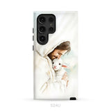 Jesus Holding the Lost Lamb – Good Shepherd Christian Phone Case Samsung Galaxy S24 Ultra / Tough Case