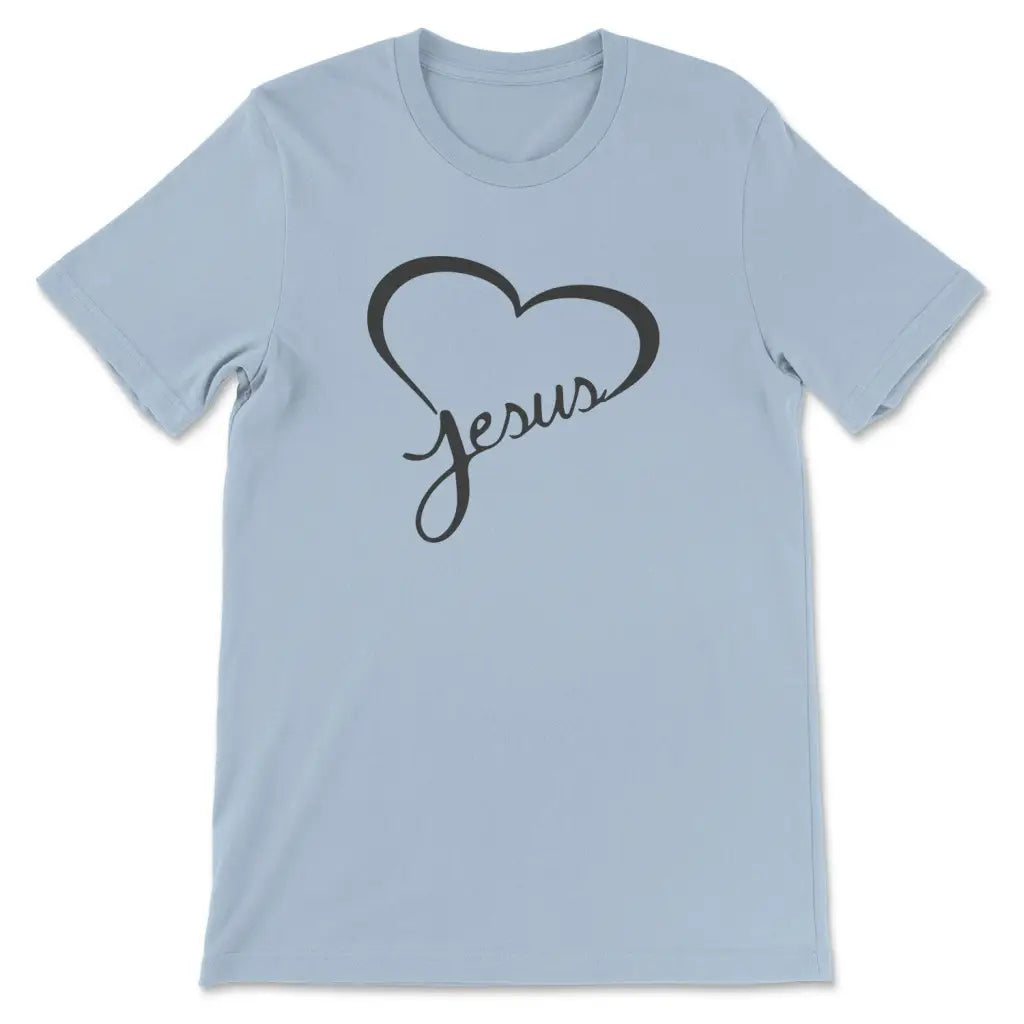 Jesus In My Heart T-shirt Light Blue / S