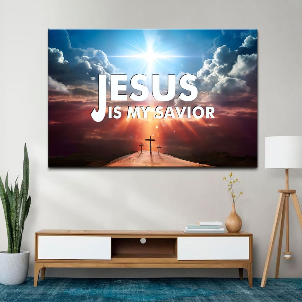 Jesus is my savior canvas wall art