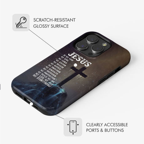 Jesus is my savior hands Christian phone case