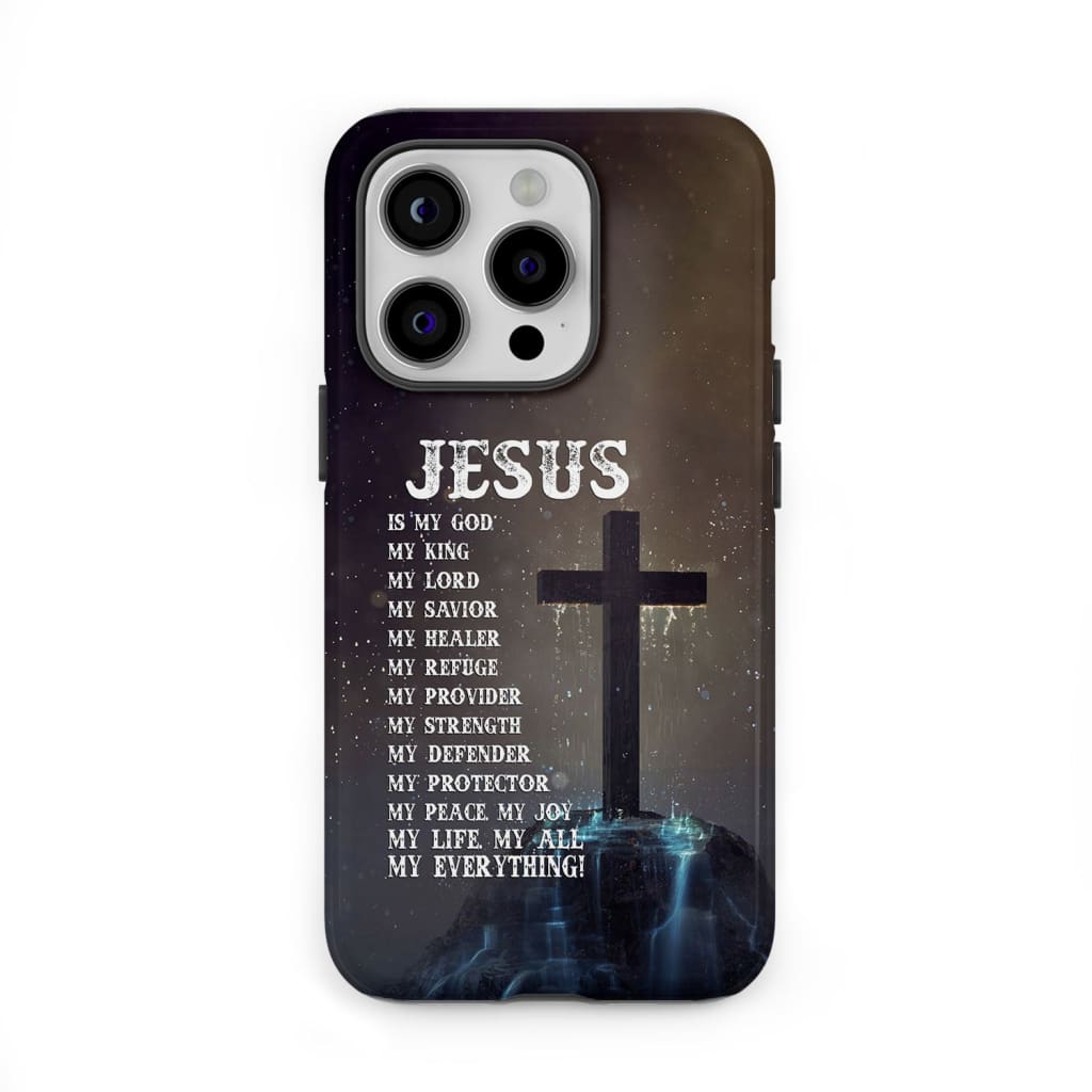 Jesus is my savior hands Christian phone case