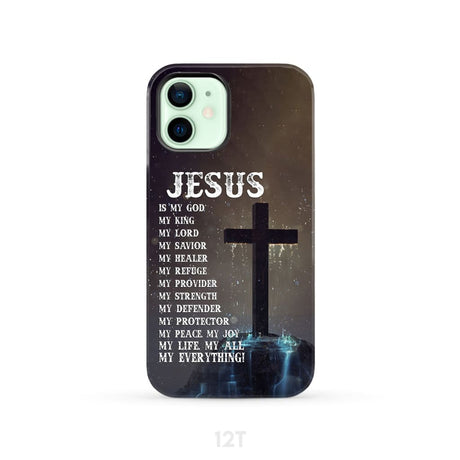 Jesus is my savior hands Christian phone case iPhone 12 / Tough