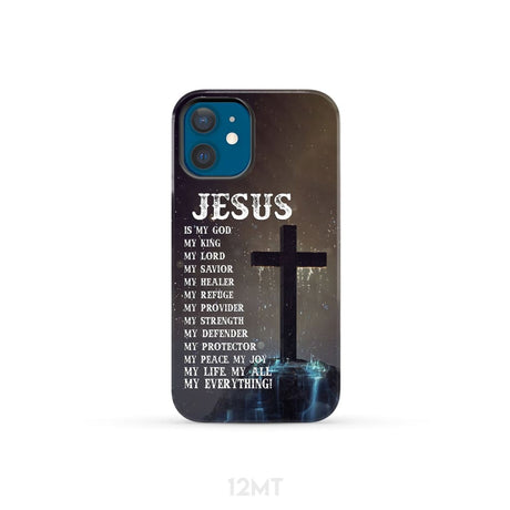 Jesus is my savior hands Christian phone case iPhone 12 Mini / Tough