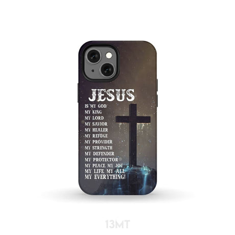 Jesus is my savior hands Christian phone case iPhone 13 Mini / Tough