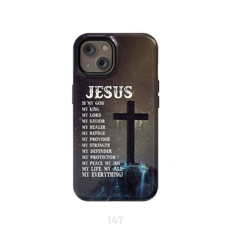 Jesus is my savior hands Christian phone case iPhone 14 / Tough