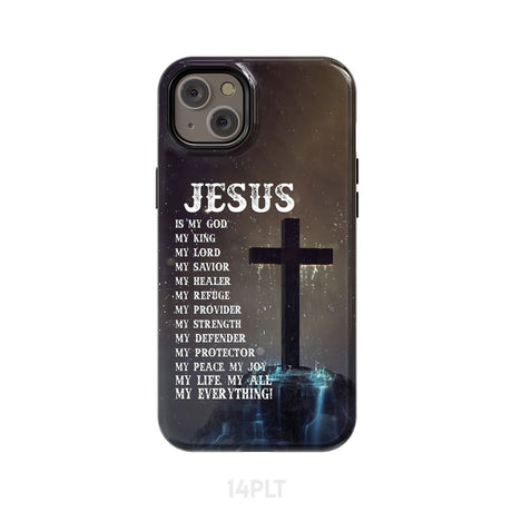 Jesus is my savior hands Christian phone case iPhone 14 Plus / Tough