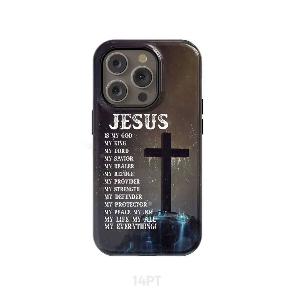 Jesus is my savior hands Christian phone case iPhone 14 Pro / Tough