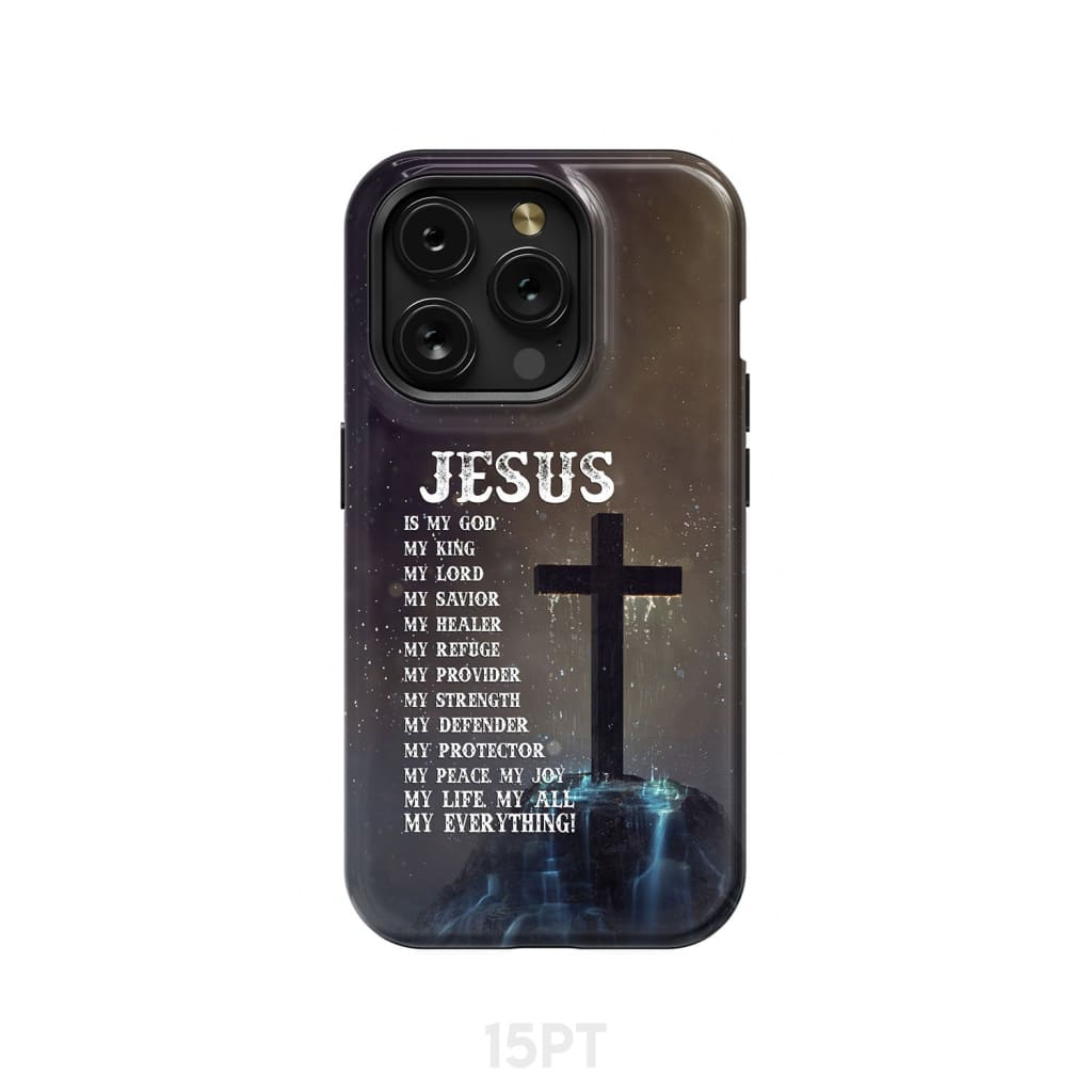 Jesus is my savior hands Christian phone case iPhone 15 Pro / Tough