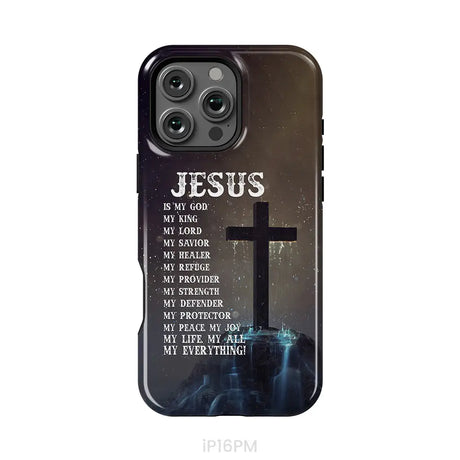 Jesus is my savior Jesus hands Christian phone case iPhone 16 Pro Max / Tough Case