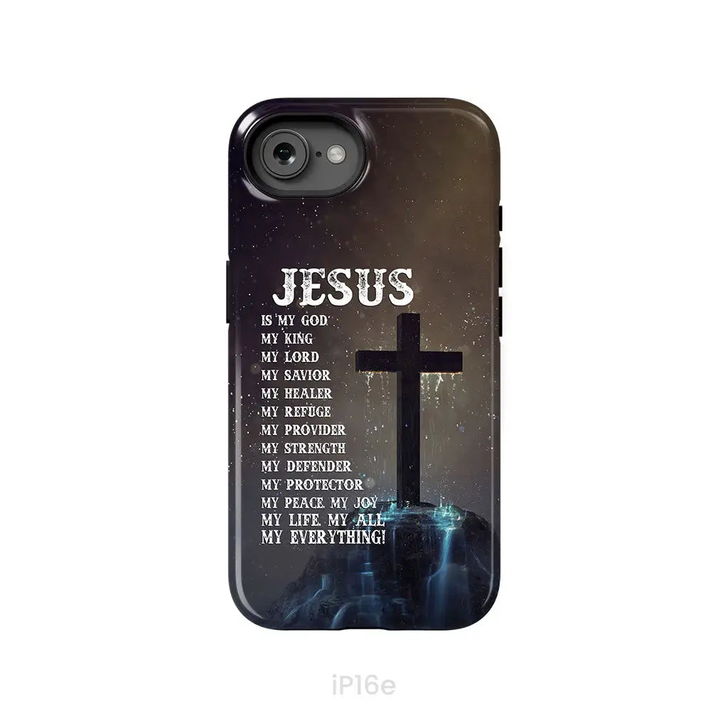 Jesus is my savior Jesus hands Christian phone case iPhone 16e / Tough Case