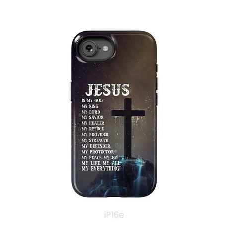 Jesus is my savior Jesus hands Christian phone case iPhone 16e / Tough Case