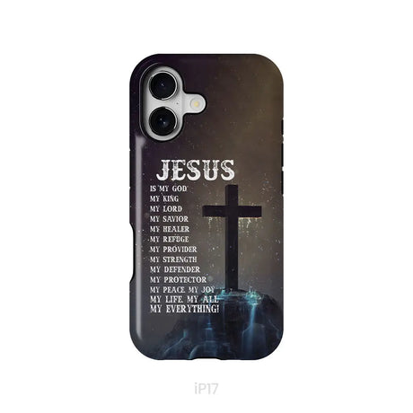 Jesus is my savior Jesus hands Christian phone case iPhone 17 / Tough Case