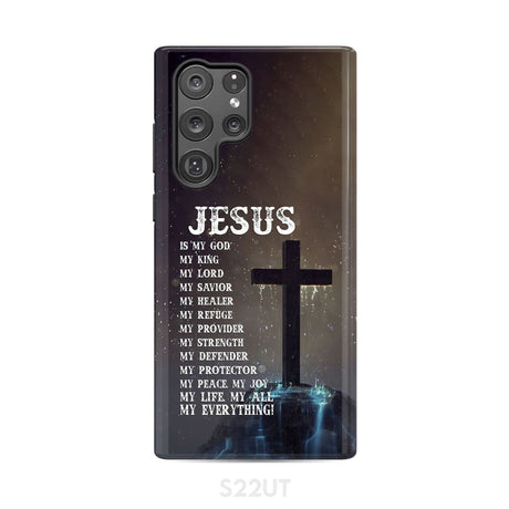 Jesus is my savior hands Christian phone case Samsung Galaxy S22 Ultra / Tough