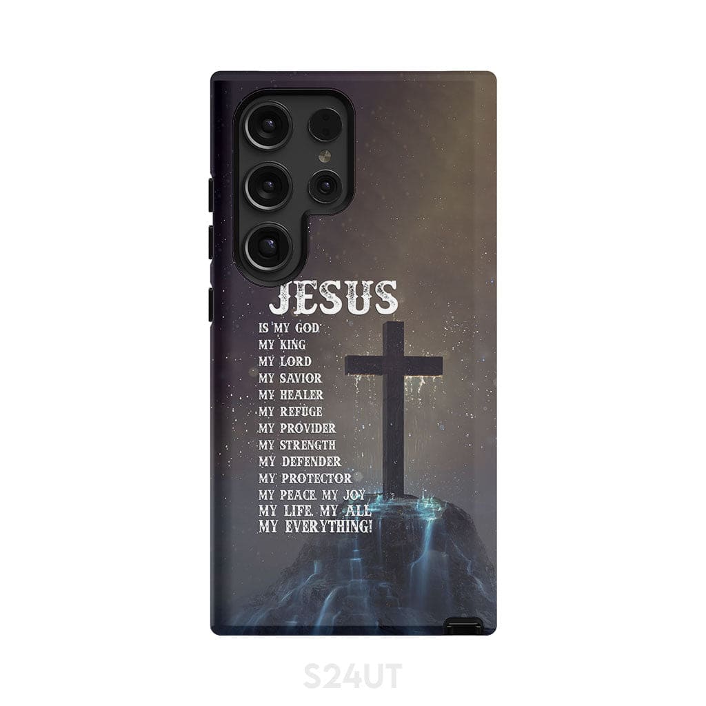 Jesus is my savior hands Christian phone case Samsung Galaxy S24 Ultra / Tough