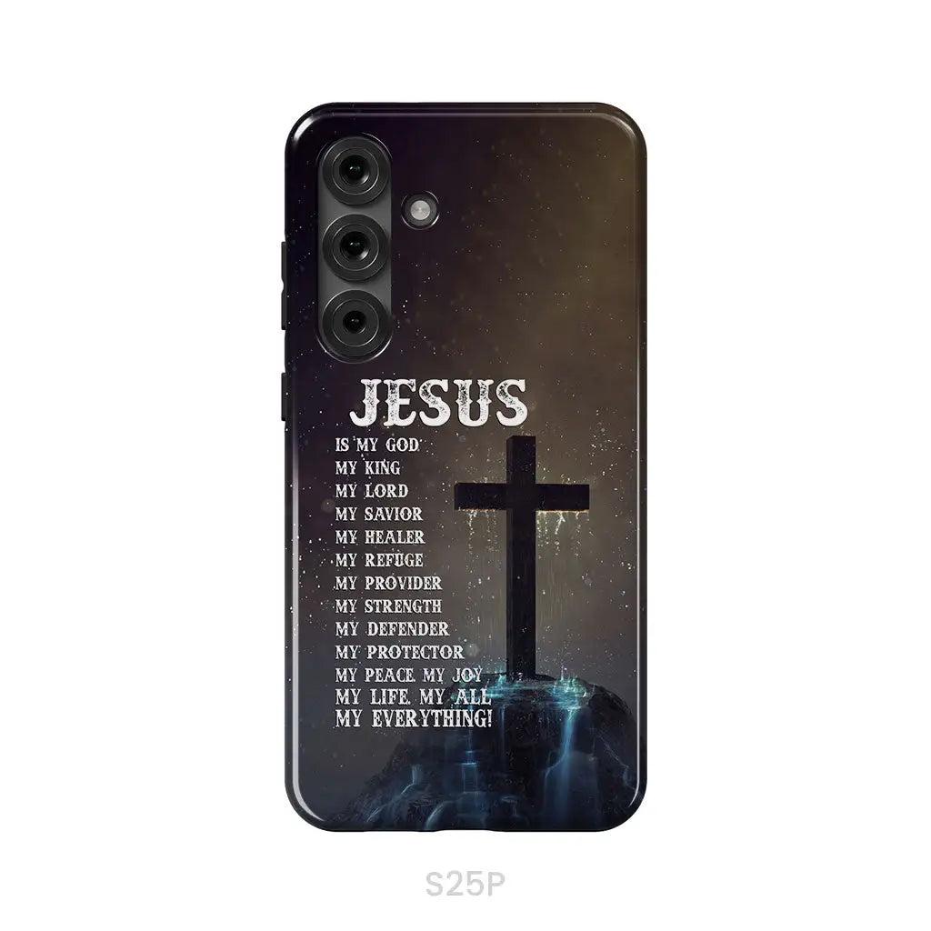 Jesus is my savior Jesus hands Christian phone case Samsung Galaxy S25 Plus / Tough Case