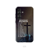 Jesus is my savior Jesus hands Christian phone case Samsung Galaxy S25 / Tough Case