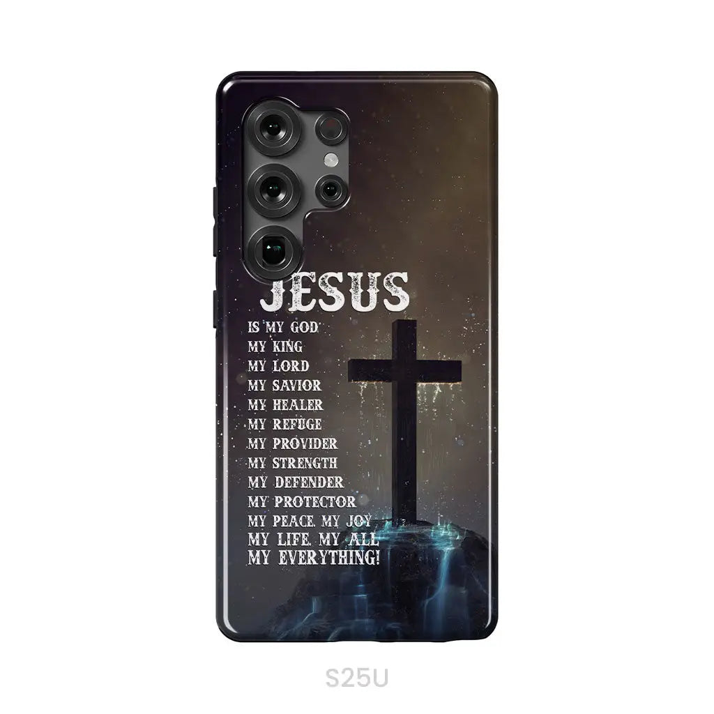 Jesus is my savior Jesus hands Christian phone case Samsung Galaxy S25 Ultra / Tough Case