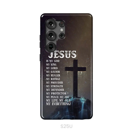 Jesus is my savior Jesus hands Christian phone case Samsung Galaxy S25 Ultra / Tough Case
